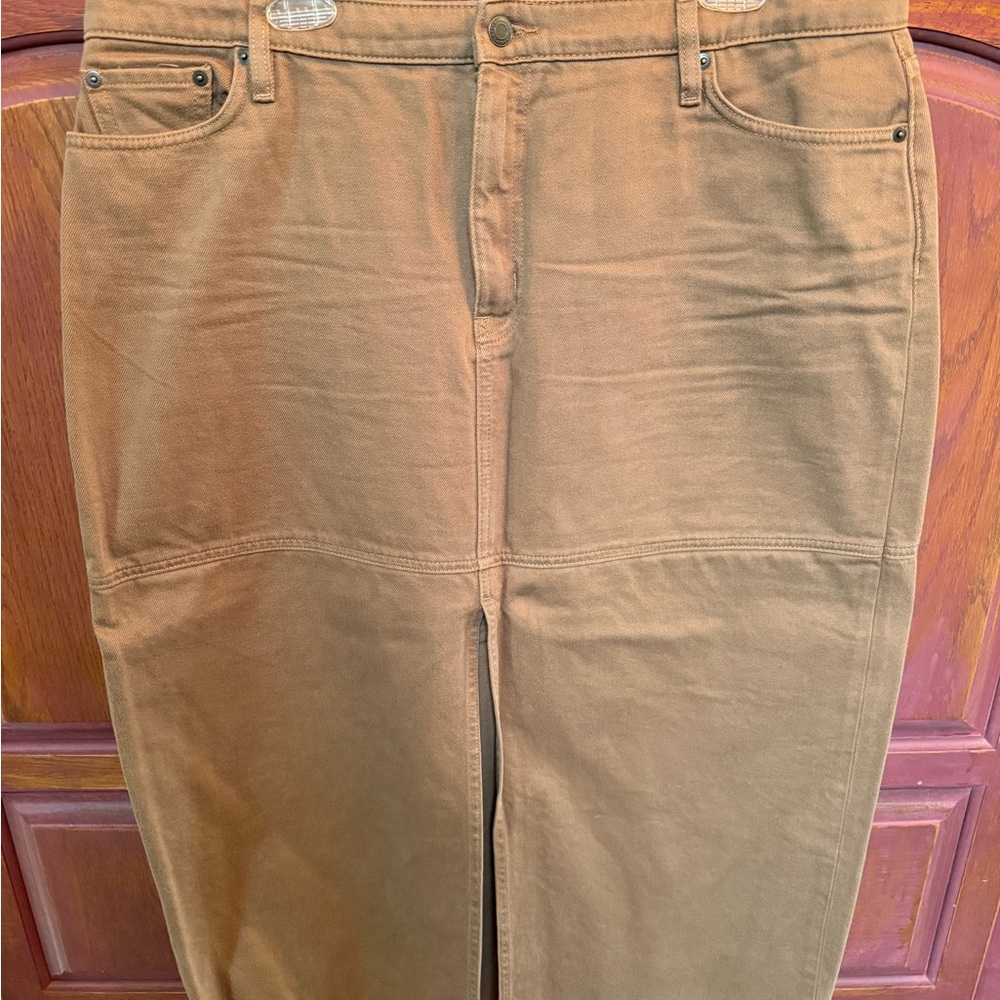 Ralph Lauren Camel Tan Midi Skirt with Front Slit